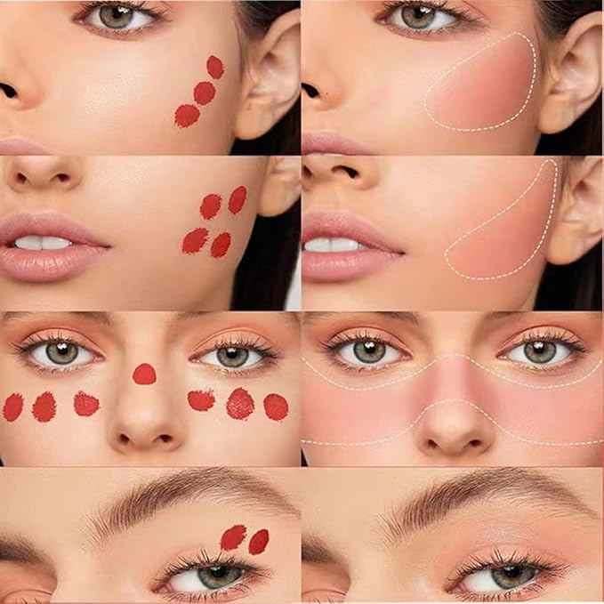 Blush Beauty Wand, Liquid Face Blush Contour Wand with Cushion Applicator, Smooth Cream Blush Wand Natural Matte Finish, Lightweight Blendable Blush Stick Makeup for Cheek,102 Coral-Velvo Beauty