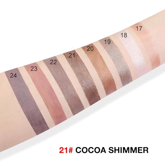 evpct Cocoa Shimmer Cream Eye Shadow Brightener Sticks Set for Eyes, Cocoa Shimmery Matte Pencil Eye shadow Applicator Stick Pen Palette Makeup Waterproof sombras en crema para ojos 21#-Velvo Beauty