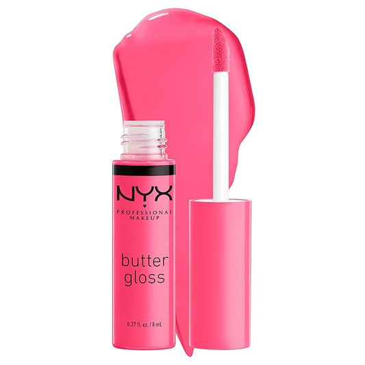 NYX PROFESSIONAL MAKEUP Butter Gloss, Non-Sticky Lip Gloss - Peaches & Cream (Pink Coral)-Velvo Beauty