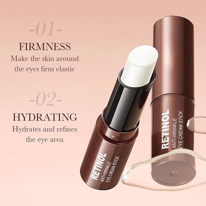 Retinol Eye Cream Stick for Dark Circles Under Eye Treatment, Puffiness and Bags - Firming & Hydrating Eye Cream for Anti-Aging Results in 3-4 Weeks-Velvo Beauty