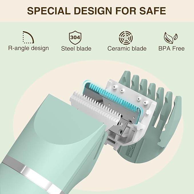 Waterproof Bikini Trimmer Women Electric Razor for Pubic Hair Women's Foil Shaver Rechargeable Shaver Removal with Snap-in Ceramic Blades IP7X Washable Head,Wet and Dry Use,Green-Velvo Beauty