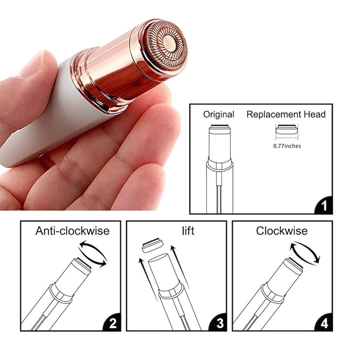 Replacement Heads for Flawless Facial Hair Remover Gen 2, Replacement Blades for Finishing Touch Flawless Hair Removal Generation 2-Velvo Beauty