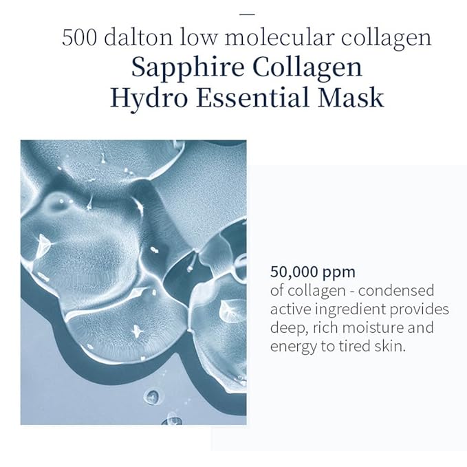 WELLDERMA Sapphire Collagen Hydro Essential Mask 10 Sheets Skin Soothing Calming-Velvo Beauty