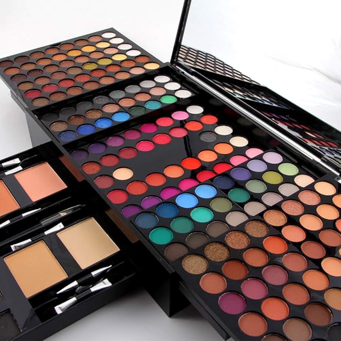 180 Colors Matte Eyeshadow Makeup Powder Blush Brow Powder Eyeliner-Velvo Beauty
