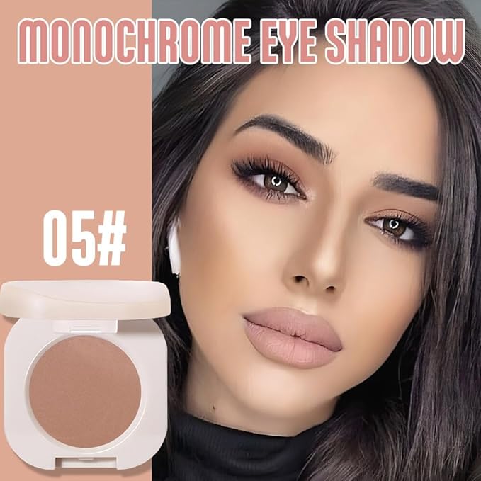 Pressed Single Matte Eyeshadow Palette, Brown eyeshadow For Old Women, Pigmented Waterproof Sombras Para Ojos, Single Pressed Powder Vegan, Talc, Paraben & Cruelty Free(05)-Velvo Beauty