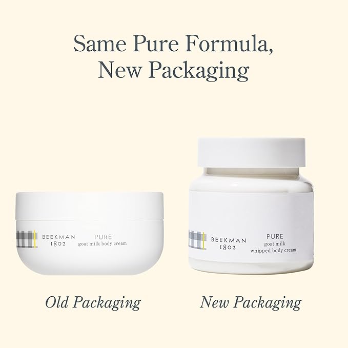 Beekman 1802 Whipped Body Butter Cream with Goat Milk - Deeply Moisturizes, Softens Skin - Natural & Gentle for All Skin Types - Non-Greasy, Cruelty-Free, 8 oz-Velvo Beauty