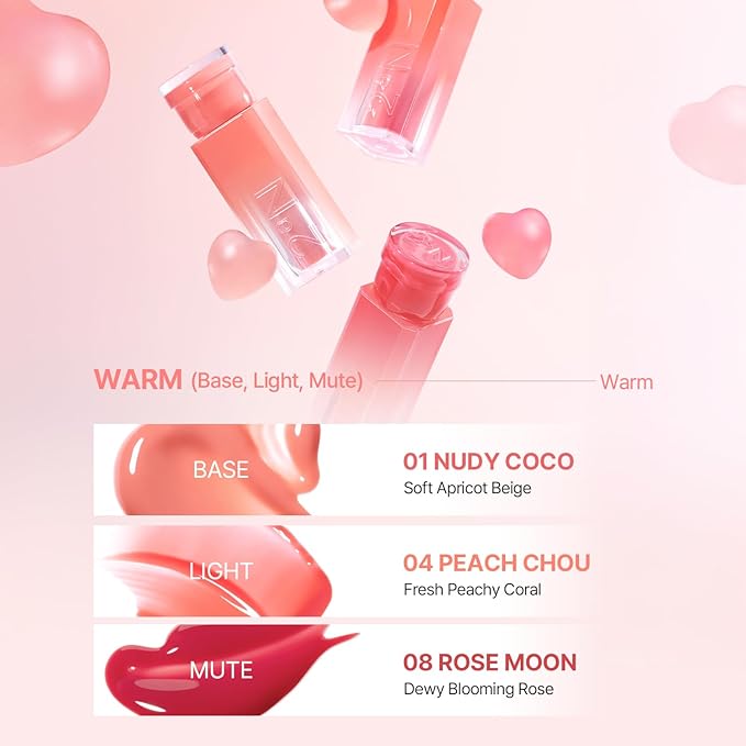 2aN Glaze Bouncing Tint – Lightweight, Moisturizing Lip Tint with High-Shine Finish, Smooth, Light Plumping, Comfortable Wear, Korean Makeup (Rose Moon, 0.16 oz)-Velvo Beauty