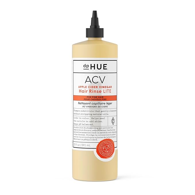 dpHUE Apple Cider Vinegar Hair Rinse Lite, 20 oz - Shampoo Alternative, Scalp Cleanser & Post Workout Rinse - Won’t Weigh Fine Hair Down - Removes Buildup & Sweat-Velvo Beauty