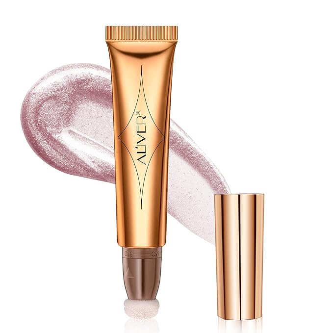 Liquid Highlighter Beauty Wand, Highlight Bronzer Stick with Cushion Applicator, Smooth Shimmer Finish, Lightweight Silky Cream Face Makeup Stick, Cruelty-free (Celestral)-Velvo Beauty