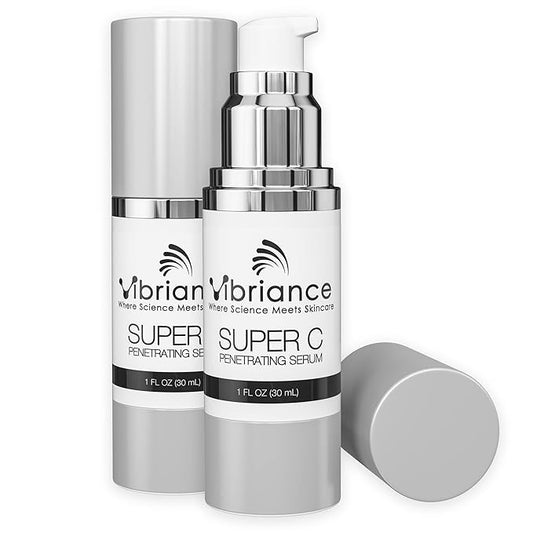 Vibriance Super C Serum for Mature Skin - All-in-One Vitamin Formula Hydrates, Firms, Lifts, Smooths, Targets Age Spots, Wrinkles, 1 fl oz - Pack of 2-Velvo Beauty