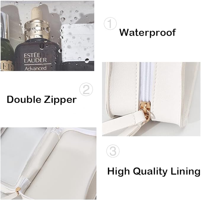 Clear Makeup Bag Small, TSA Approved Portable Toiletry Bag with Zipper Cosmetic Travel Bag Makeup Organizer Case Mini Makeup Pouch for Purse Car Organizer Bag for Women Men-Velvo Beauty