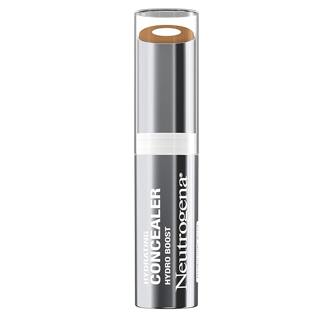 Neutrogena Hydro Boost Hydrating Concealer Stick for Dry Skin, Oil-Free, Lightweight, Non-Greasy and Non-Comedogenic Cover-Up Makeup with Hyaluronic Acid, 50 Deep, 0.12 Oz-Velvo Beauty
