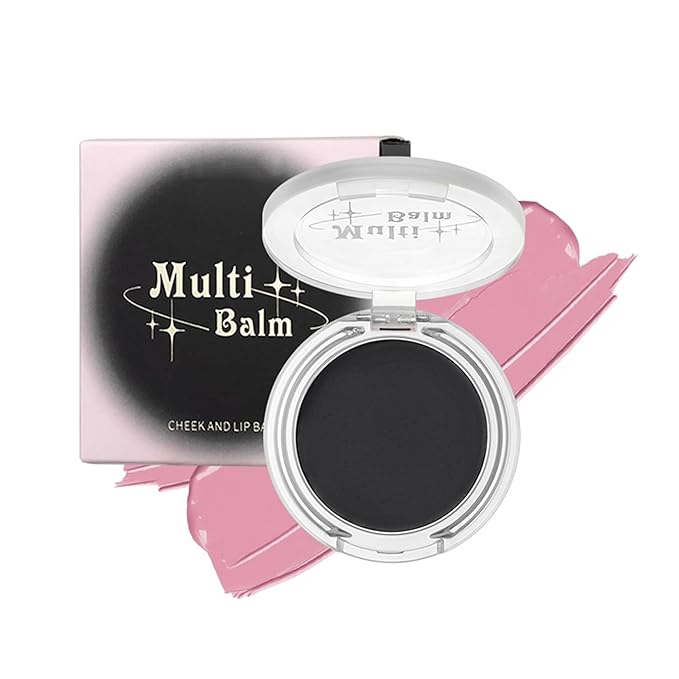 Black Cream Blush, Color Changing Blush For Cheeks & Lips Balm Tint Black Clear Color Change pH Magic Waterproof Gel Cheek Blendable Multi-Use Balm-Velvo Beauty