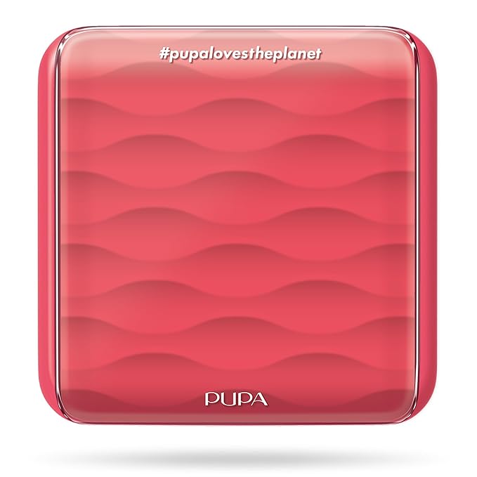 Pupa Milano Make-Up Palette S, 003 Coral, 0.28 oz - 7 Pan Eyeshadow Palette and Blush Palette with Matte, Shimmer Finish - Blendable Velvety Texture - Compact Travel-Friendly - Talc-Free Eye Makeup-Velvo Beauty