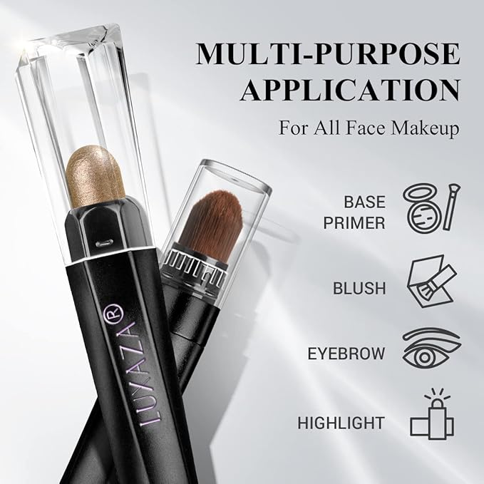 BROWN NEUTRAL Eyeshadow Stick Makeup 6PCS Set, Metallic Shimmer Matte Cream Eye Shadow Eyeliner Brightener Pencil Crayon - BROWN NEUTRAL-Velvo Beauty