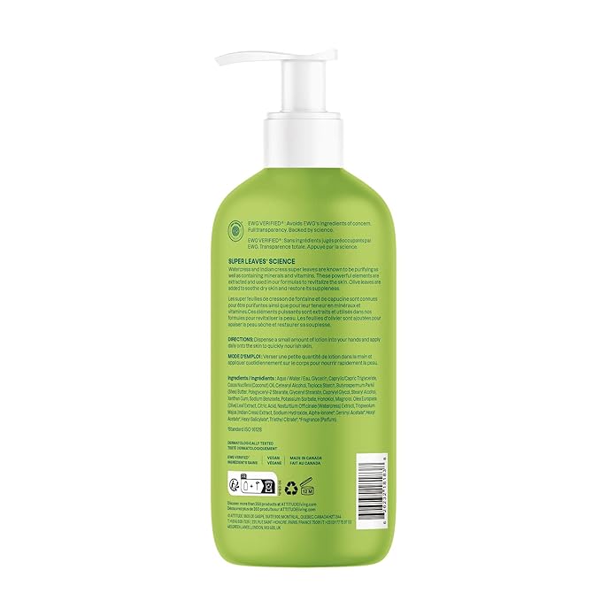 ATTITUDE Body Lotion, EWG Verified, Vegan & Cruelty-Free, Hydrating Moisturizer for Dry Skin, Non-Greasy Skin Care, Pear & Amber Scent, 16 Fl Oz-Velvo Beauty