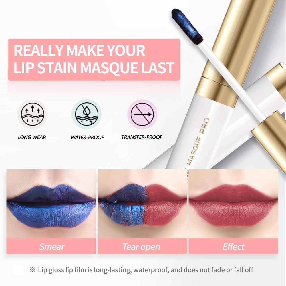 Lip Stain - Wipe-Off &Peel Off Lip Color | Waterproof, Long Lasting, Transfer-Resistant, Smudge-Proof Lip Tint | Easy Wipe Finish, High Pigment | All-Day Vibrant Kiss-Proof Lip Stain, muted rose beige-Velvo Beauty