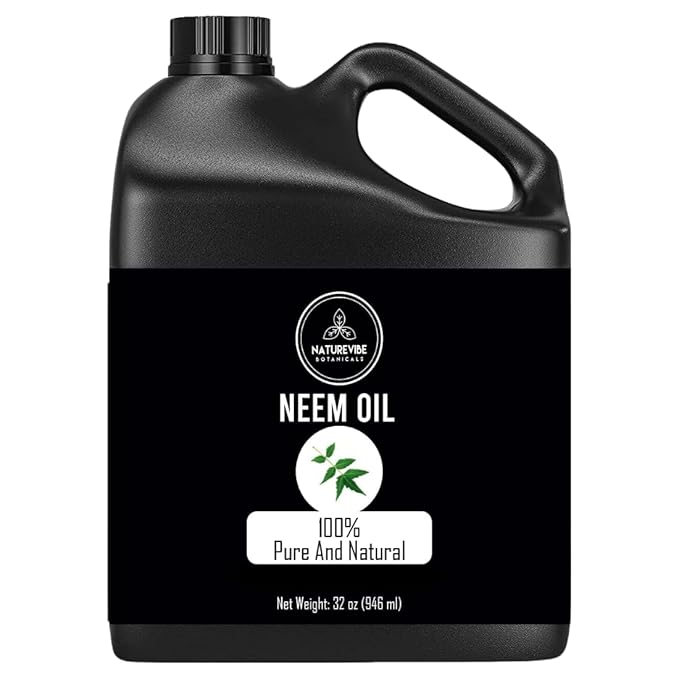 Naturevibe Botanicals Neem Oil 32 Ounces | 100% Pure and Natural | Great for Skin Care and Hair Care-Velvo Beauty
