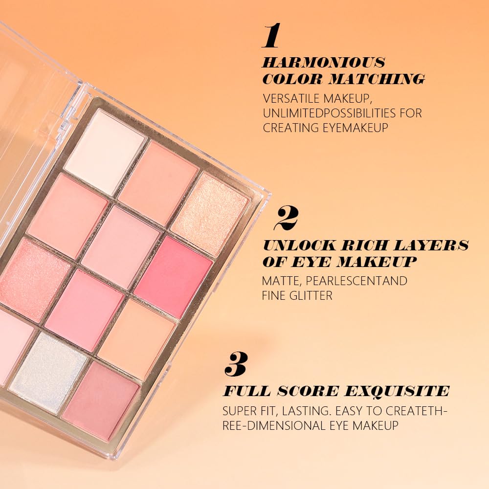 Nude Pink Eyeshadow Palette,Natural Neutral Warm Colors Cream Light Colors Eyeshadow Palette,Eye Shadow Palette Long Lasting Naturing-Looking Make Up Pallets for Women,Vegan-Velvo Beauty