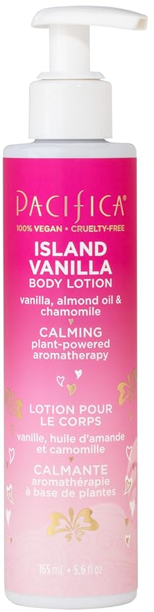Pacifica Body Lotion - Island Vanilla Body Moisturizer - Plant Powered Aromatherapy - Tropical Vanilla Coconut Scent -w/Vitamin E, Almond Oil & Coconut Water Vegan & Cruelty-Free Dermatologist Tested-Velvo Beauty