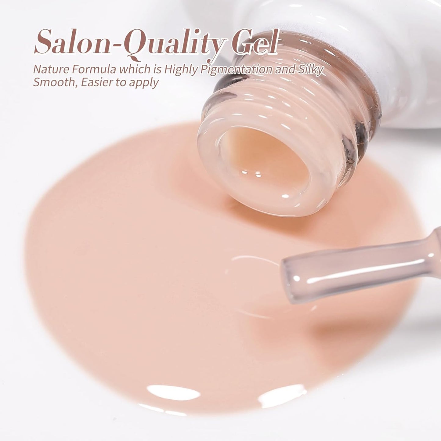 Born Pretty Jelly Nude Gel Nail Polish Set,Nude Clear Gel Nail Polish Sheer Crystal Transparent Gel Polish Soak Off U V Light Cure Gel Polish Kit Nail Art Manicure DIY Salon Home 6PCS 7 ML-Velvo Beauty