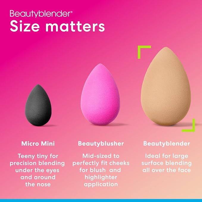 Beautyblender® | Nude Beige Beauty Blender Makeup Sponge, Super-Soft Foam Easily Blends Foundations, Powders & Creams, Made in USA, Reusable, Washable, Streak Free Application, Vegan, Cruelty Free-Velvo Beauty