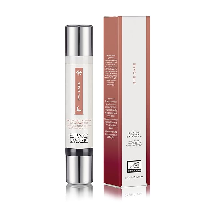 Erno Laszlo Day & Night Anti-Wrinkle Intensive Eye Cream, Mature Skincare, Anti-Aging Eye Cream Helps with Dark Circles, Fine Lines, Crow’s Feet, 2 x 0.27 Fl. Oz.-Velvo Beauty
