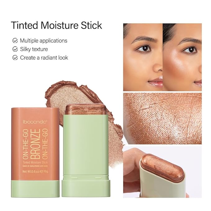 Cream Contour Stick,Bronzer Contouring Stick Facial Cream Highlight Contour Shaping Face Bronzer Makeup Blendable,Long Lasting 02-Soft Glow-Velvo Beauty