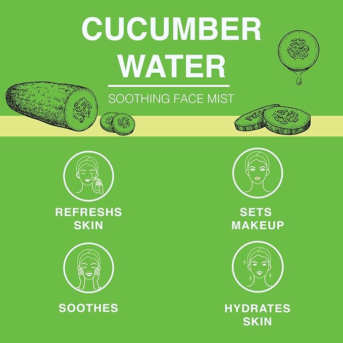 | Face & Body Mist Spray - Soothing Cucumber Water With Moisturizing Hyaluronic Acid | Instant Soothing, Cooling, Conditioning | 8 FL OZ-Velvo Beauty