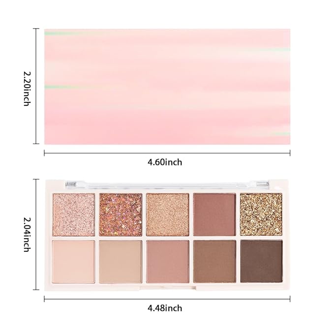 Ten Color Matte Shimmer Eyeshadow Makeup Palette,Orange Smoky Red Dark Golden & Nude Brown Pink Dark Brown 10 Color Series Powder Eye Shadow,Daily Makeup Eyeshadow,Easy to Carry,Vegan&Cruelty-Free 02#-Velvo Beauty