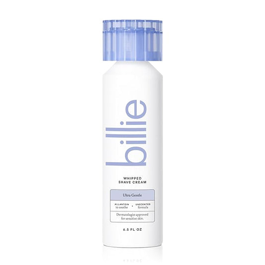 Billie Whipped Shave Cream - Ultra Gentle Protection - Fragrance-Free & Dermatologist-Approved - Designed for Sensitive Skin - 6.5 fl oz-Velvo Beauty