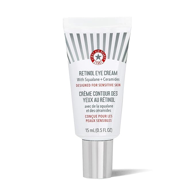 First Aid Beauty Retinol Eye Cream with Squalane + Ceramides – Visibly Smooths Fine Line & Wrinkles Around the Eyes – 0.5 oz.-Velvo Beauty