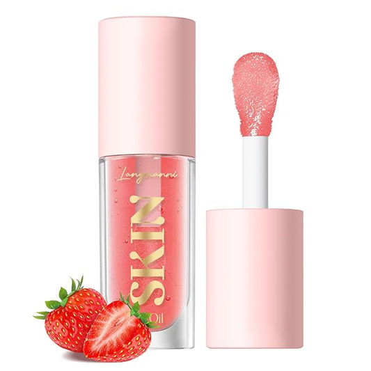 LANGMANNI Moisturizing Lip Oil,No-Sticky Lip Gloss Lip Balm Lip Care,Fruit Flavoured Lip Oil For Dry Lip's Moisturizing Hydrating And Nourishing ((Strawberry))-Velvo Beauty