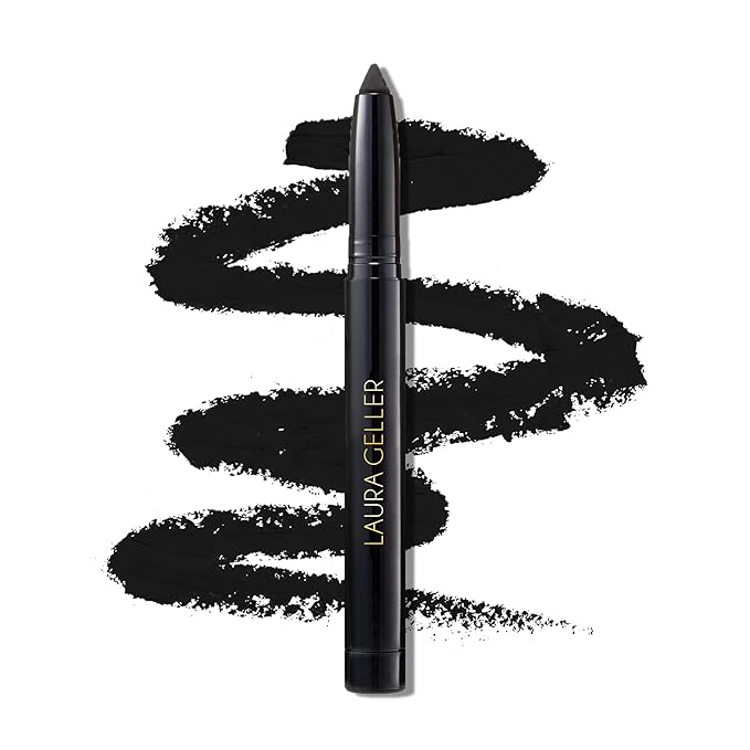 LAURA GELLER NEW YORK Kajal Longwear Kohl Eyeliner Pencil with Caffeine, Smooth & Blendable Makeup, Deep Black-Velvo Beauty