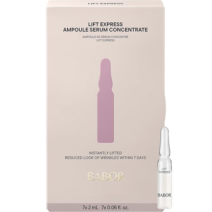 BABOR Lift Express Ampoule Concentrate, Instant Lifting Effect Fills Lines and Wrinkles Up To 6 Hours, Smoothing Skincare Capsule, Anti Aging Serum, Increase Firming & Elasticity, 7 Treatments-Velvo Beauty