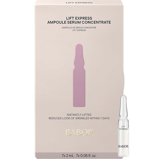 BABOR Lift Express Ampoule Concentrate, Instant Lifting Effect Fills Lines and Wrinkles Up To 6 Hours, Smoothing Skincare Capsule, Anti Aging Serum, Increase Firming & Elasticity, 7 Treatments-Velvo Beauty
