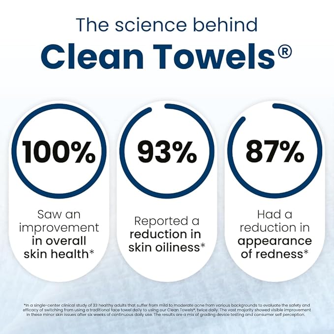 Clean Skin Club Clean Towels XL, 100% USDA Biobased Dermatologist Approved Face Towel, Disposable Clinically Tested Face Towelette, Facial Washcloth, Makeup Remover Dry Wipes, 100 ct, 2 pack-Velvo Beauty