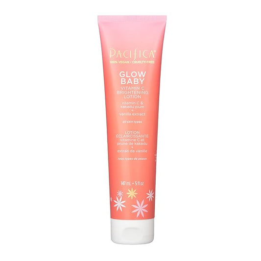 Pacifica Body Lotion Glow Baby Vitamin C Moisturizer - for Skin Brightening - w/Superfood Plant Extracts & Vitamin C & E Care Clean Beauty Vegan & Cruelty-Free Dermatologist Tested-Velvo Beauty