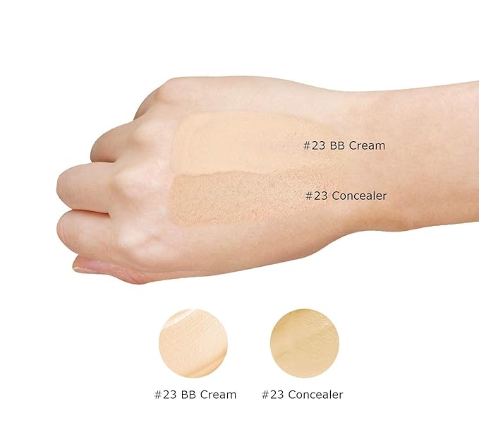 YADAH Silky Fit Concealer BB Cream (23 Natural Beige, 1.18fl oz) - 2-in-1 Korean Makeup for Flawless Skin, Tinted Moisturizer for Blemish Cover. Long-Lasting, All-Day Wear.-Velvo Beauty