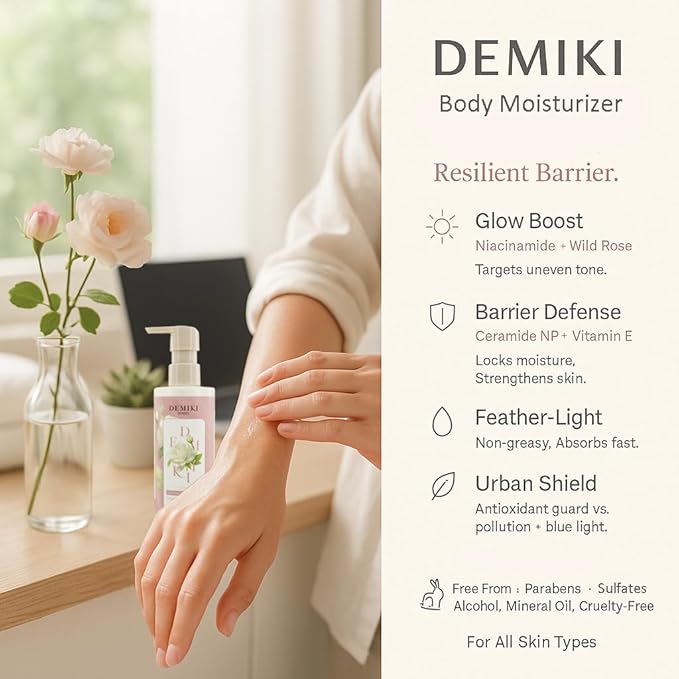 Body Lotion Moisturizer Skin Care with Niacinamide - Japanese Body Lotion for Women, Beauty & Personal Care, Body Cream for Dry Skin, Perfume Moisturizer, Summer Essentials Skincare 8.45fl.oz-Velvo Beauty