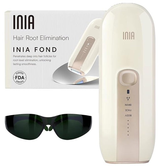 Laser Hair Removal Device for Women and Men, INIA Fond Hair Remover with Long-Lasting in Hair Reduction for Body&Face, Safe at-home Results for Armpits, Bikini and Legs-Velvo Beauty