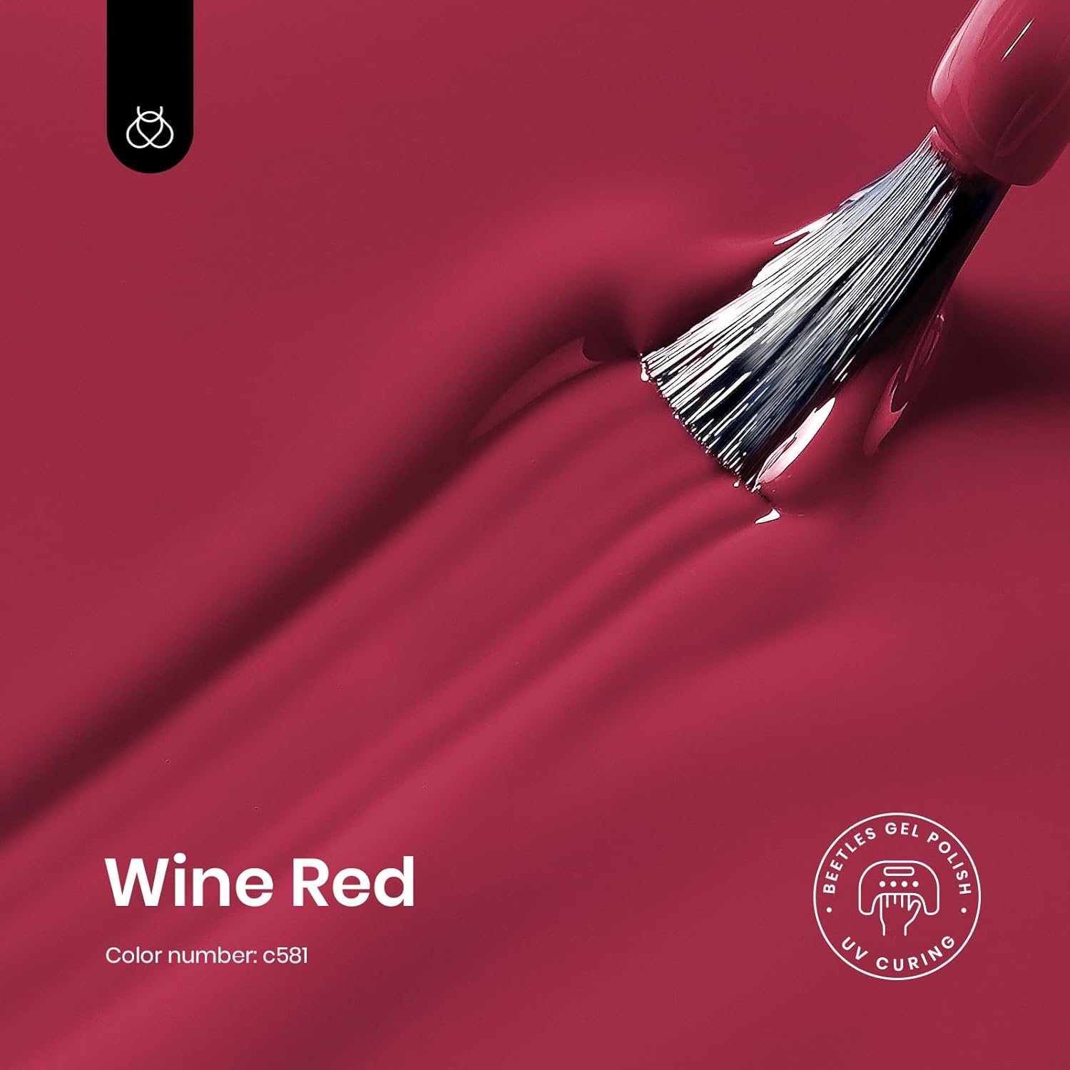 Beetles Red Gel Nail Polish, 1 Pcs 15ml Wine Red Burgundy Soak Off Gel Polish Nail Art Manicure Salon DIY Fall Design Decoration Home Uv Nail Lamp Needed-Velvo Beauty