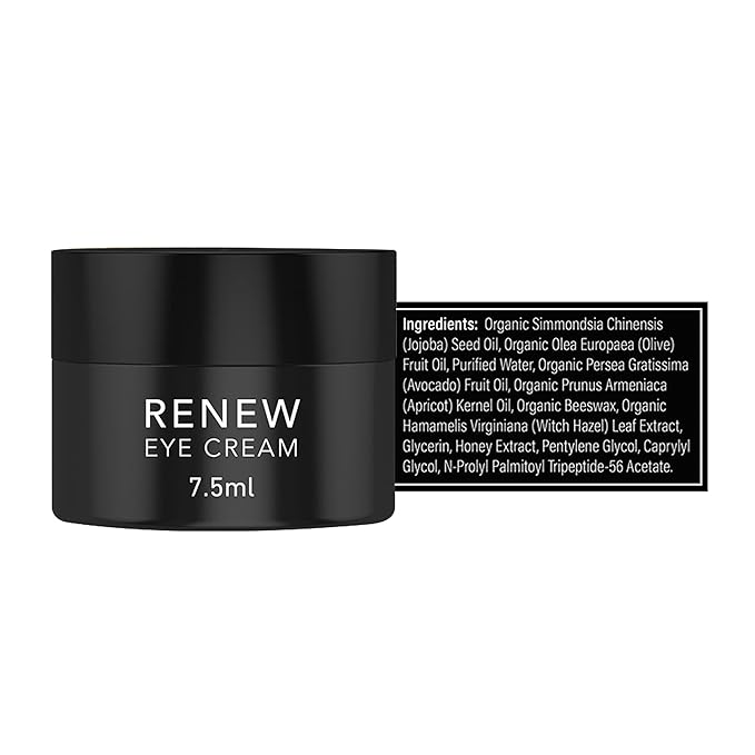 AnnieMak Renew Eye Cream for Dark Circles, Puffiness & Wrinkles Around Eyes, Under Eye Brightener, Vitamin Infused Moisturizer, Hydrating, Brightening & Smoothing Skin Care (0.25 fl oz)-Velvo Beauty
