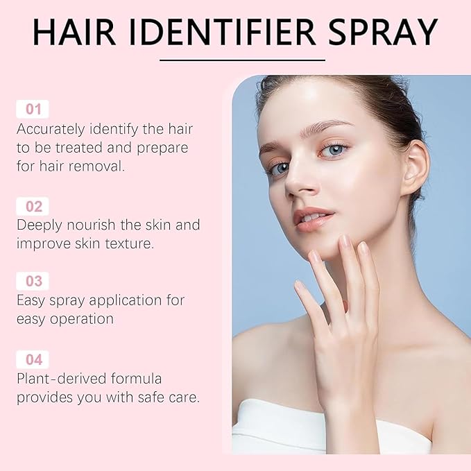 2pcs Hair Identifier Spray for Face Shaving, Skin Body Hair Identifying Spray With Razors,Hair identifier for Face Dermaplaning, Moisturizing and Skin Care Dermaplaner-Velvo Beauty