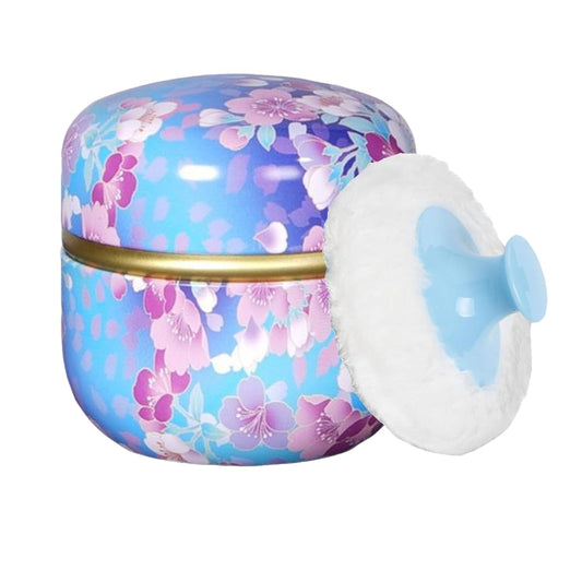 Body Powder Puff and Container, 3.35" Portable Dusting Powder Container with Soft Puff Loose Powder Case Box Jar with Lids for Baby Women Home and Travel Use-Velvo Beauty