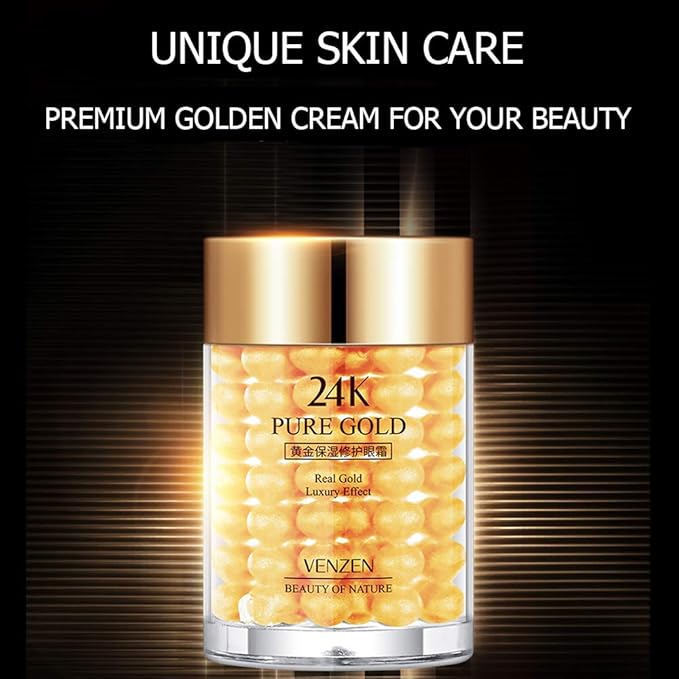 VENZEN Pure 24K Gold Eye Cream Real Luxury Effect Beauty Of Nature Nourishment Hydrating 30g-Velvo Beauty