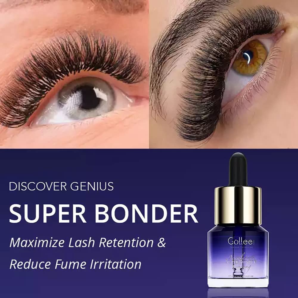 Super Bonder for Eyelash Extension Longer Retention Lash Glue Accelerator Eyelash Bonder for Lash Extensions Lash Sealant Lash Bonder Adhesive Companion Eyelash Extension Bonder -15ML-Velvo Beauty