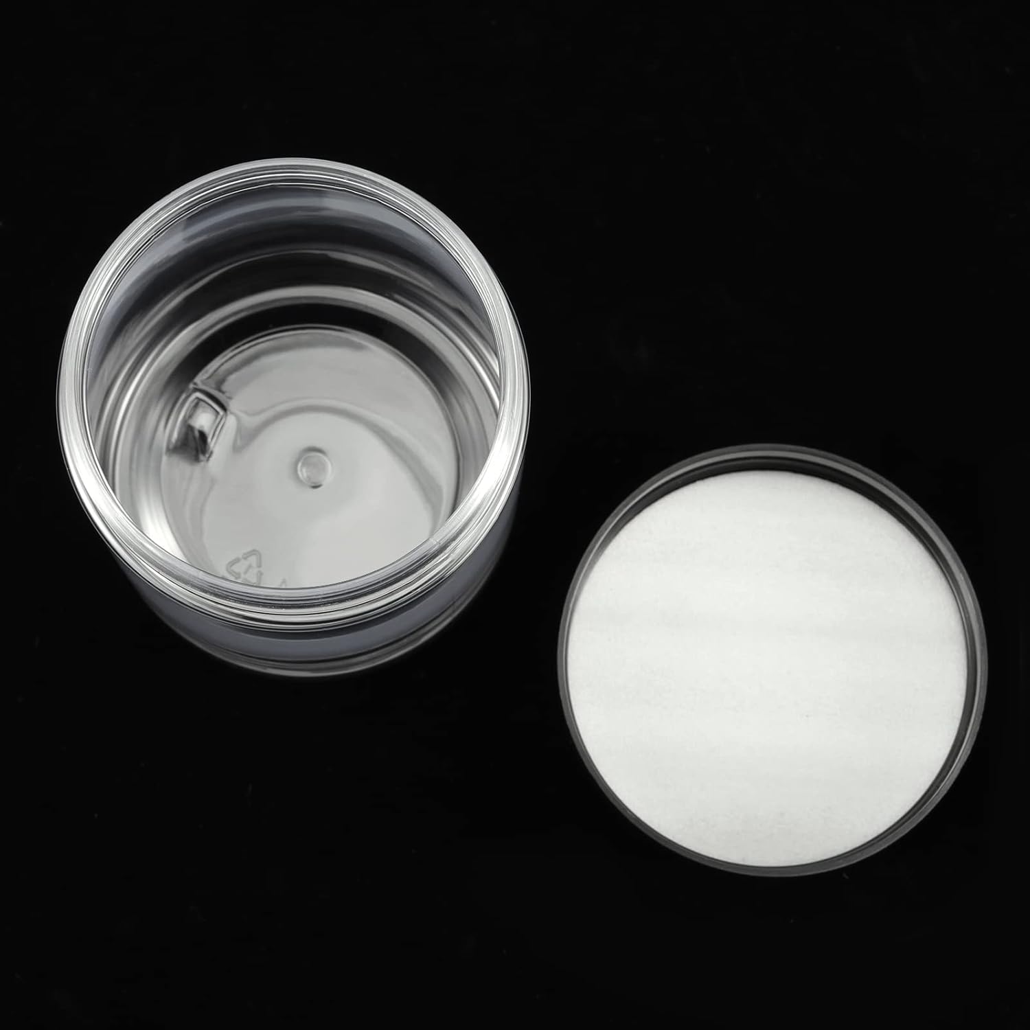 JEUIHAU 46 Pack 8 OZ Plastic Jars with Lids, Clear Empty Slime Storage Containers with Screw On Lids, Plastic Cosmetic Containers for Slime Making, Food, Beauty Products, BPA Free-Velvo Beauty