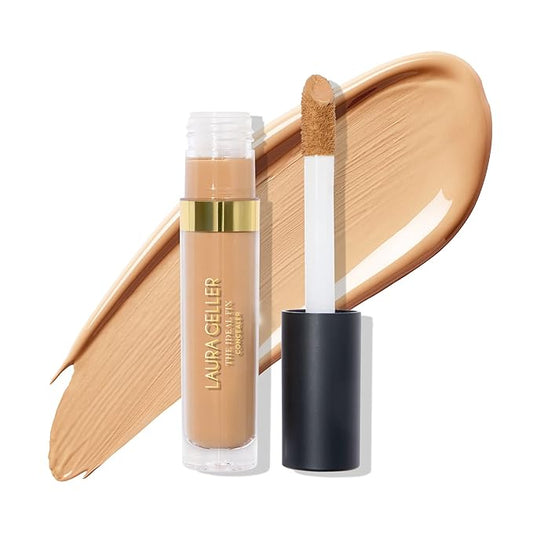LAURA GELLER NEW YORK The Ideal Fix Concealer - Medium - Buildable Medium to Full Coverage Liquid Concealer - Covers Under Eye Dark Circles & Blemishes - Long-Lasting-Velvo Beauty