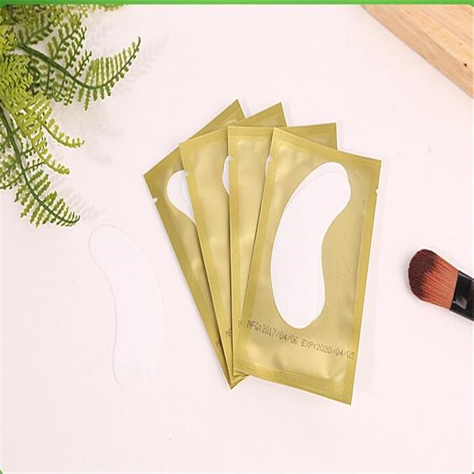 100 Pairs Set,Eye Gel Patches,Under Eye Pads Lint Free Lash Extension Eye Gel Patches for Eyelash Extension (gold)-Velvo Beauty